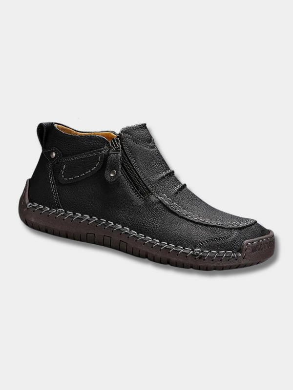 Lorenz – Slip-on Flat High Top Boots - Image 1