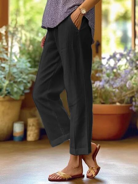 Serena – Tapered Cropped Cuffed Trousers - Image 4
