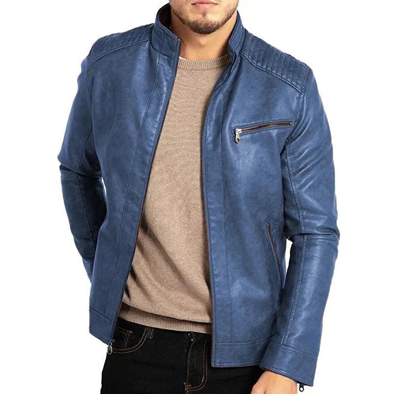 Dominik – Męska Kurtka Skórzana w Stylu Biker