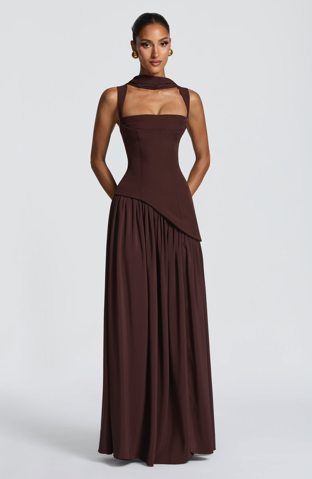Evening Dress Women with Elegant Cut and Flowing Skirt - Image 8