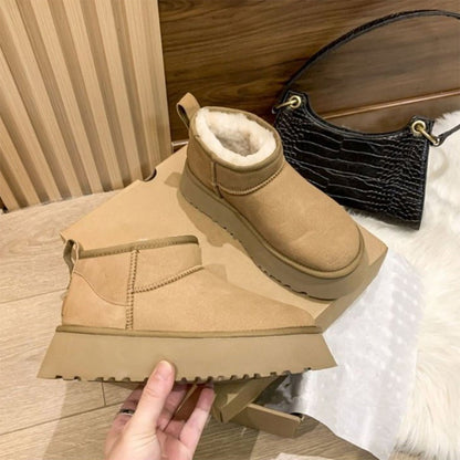 Kinga - Buty damskie ocieplane krótkie śniegowce