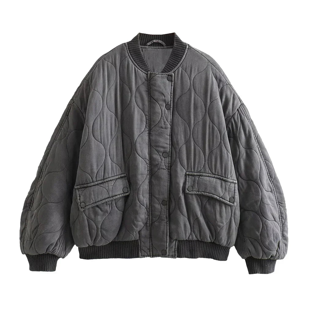 Pluen | Locker sitzende Szarye Bomberjacke
