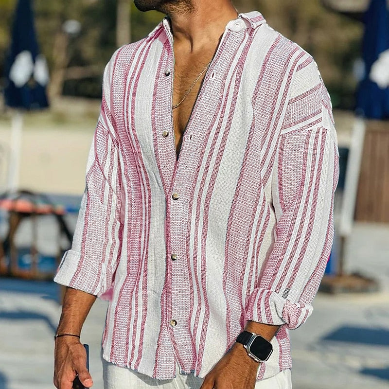 Michael – Striped Long Sleeve Shirt - Image 3