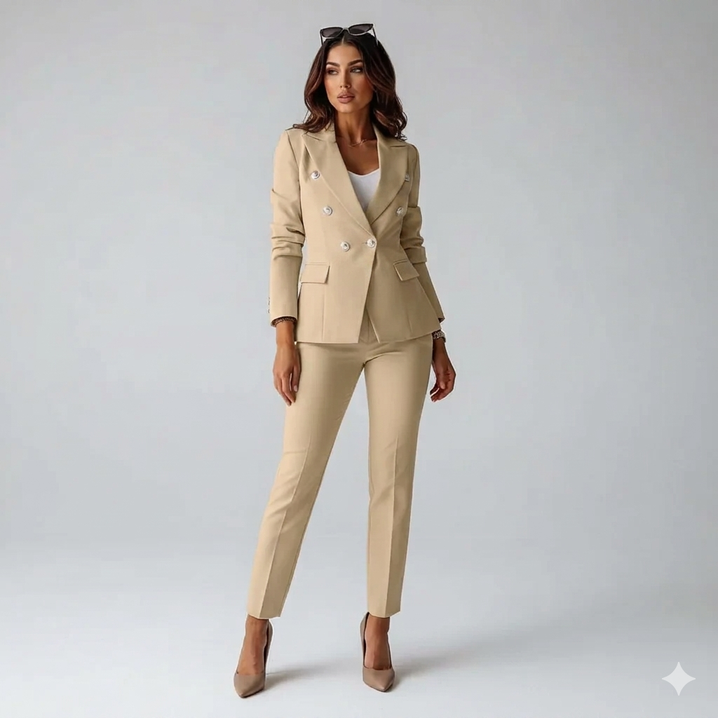 Laura – Damski dwuczęściowy zestaw z marynarką