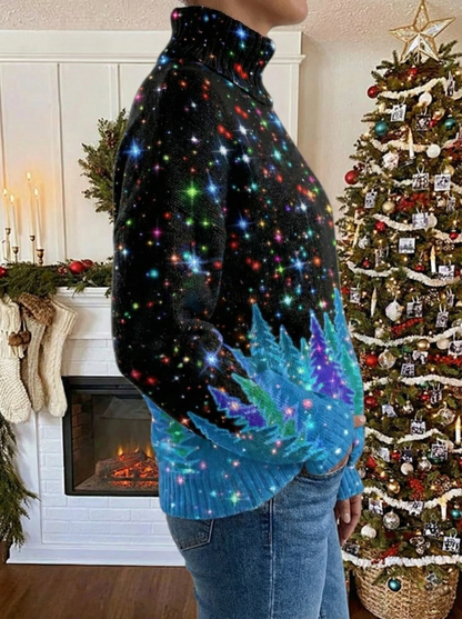 Holly – Świąteczny sweter z gwiezdnym motywem