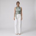 Susanne – Elegant Halter Neck Top with Belt for Women - Image 1
