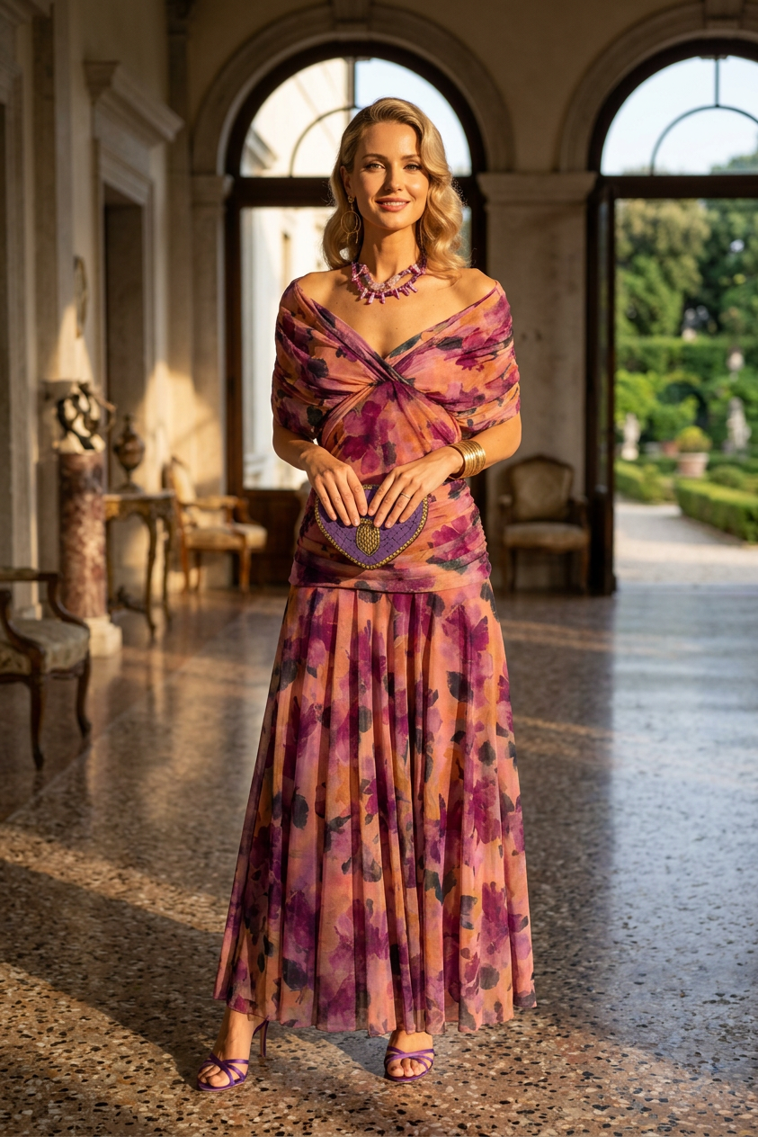 Stefanie – Off-the-shoulder with a Flared Hem Dress - Image 10