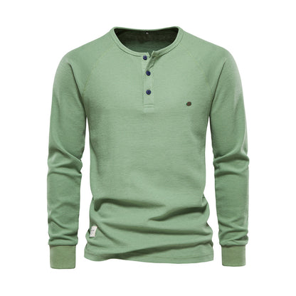 Adam - Longsleeve męski z guzikami