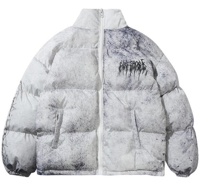 Oversize męska kurtka puchowa z efektownym wzorem - J&B - 4 - Nowa-aura