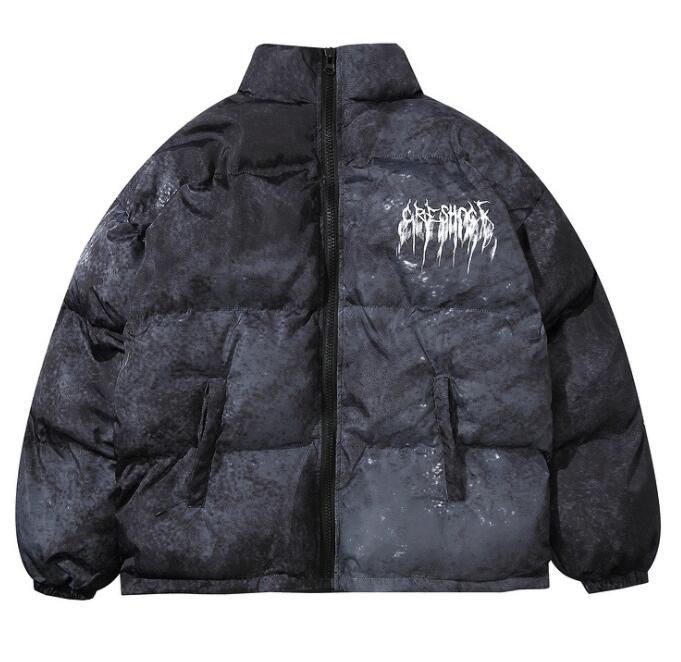 Oversize męska kurtka puchowa z efektownym wzorem - J&B - 3 - Nowa-aura