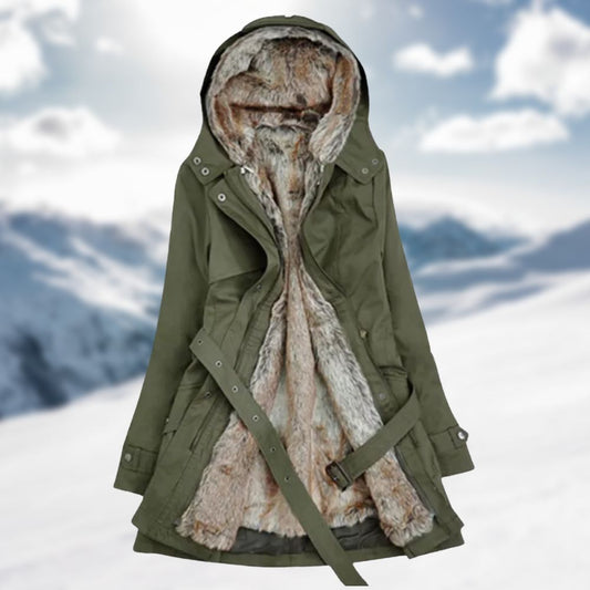 Zimowa parka z luksusową podszewką z imitacji futra