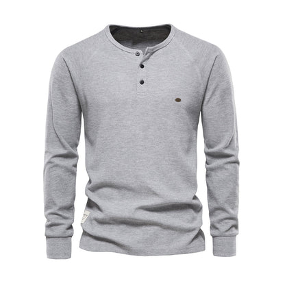 Adam - Longsleeve męski z guzikami
