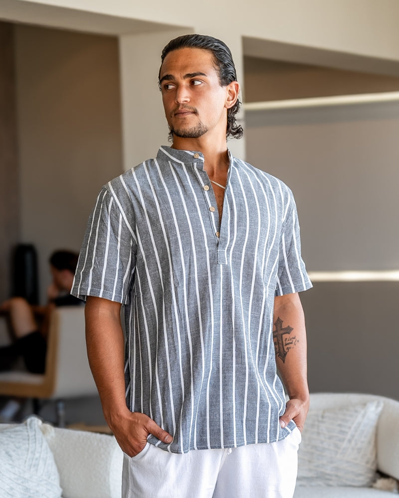 Tim – Striped Short Sleeve Shirt - Image 9