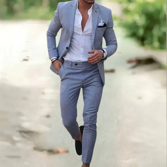 Leon – Garnitur slim fit z elegancką marynarką