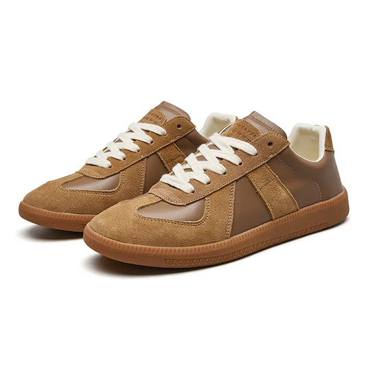 Milan – Męskie sneakersy skórzano-zamszowe z gumową podeszwą