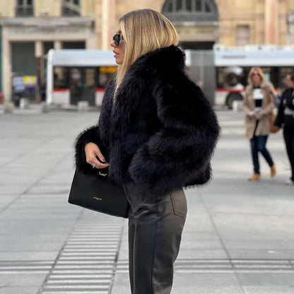DoCzerwonyhea | Elegante warme Felljacke