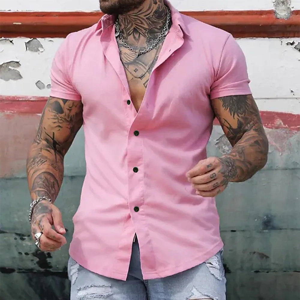 Marco – Elegancka koszula z krótkim rękawem o kroju slim fit dla mężczyzn