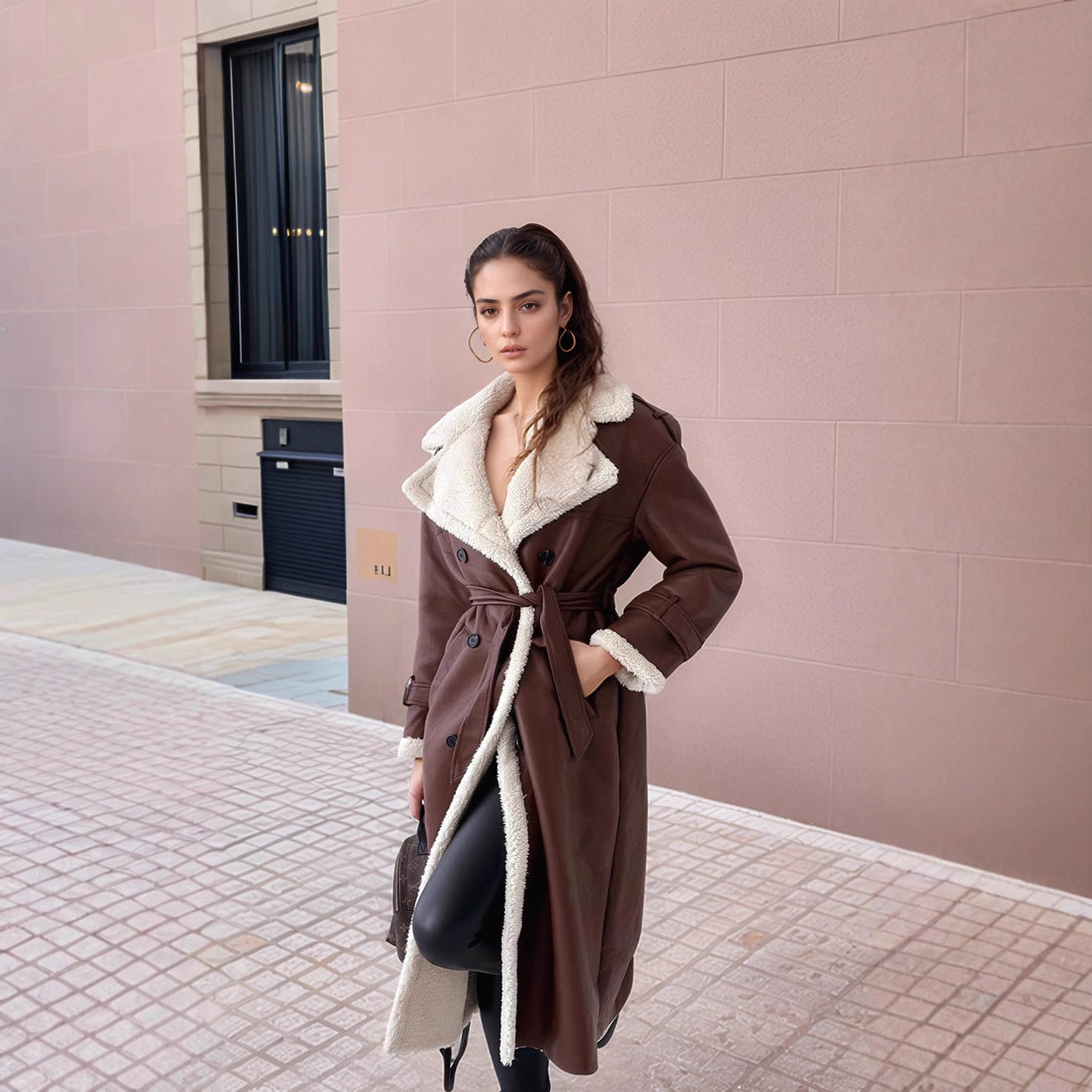 Isabella – Płaszcz damski z kożuchem