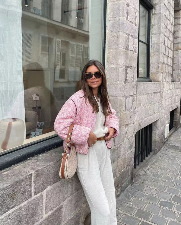 Emily – Stylowa pikowana kurtka przejściowa damska