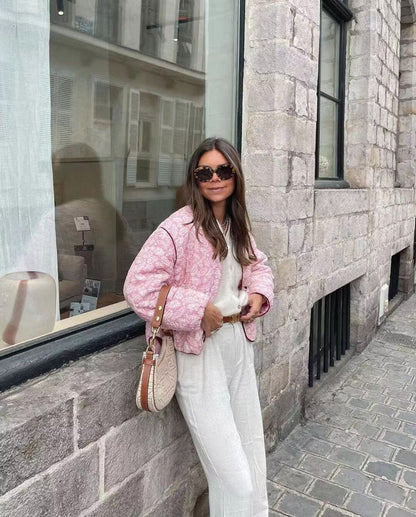 Emily – Stylowa pikowana kurtka przejściowa damska