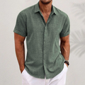 Manuel – Men’s Classic Linen Shirt Shirt - Image 1