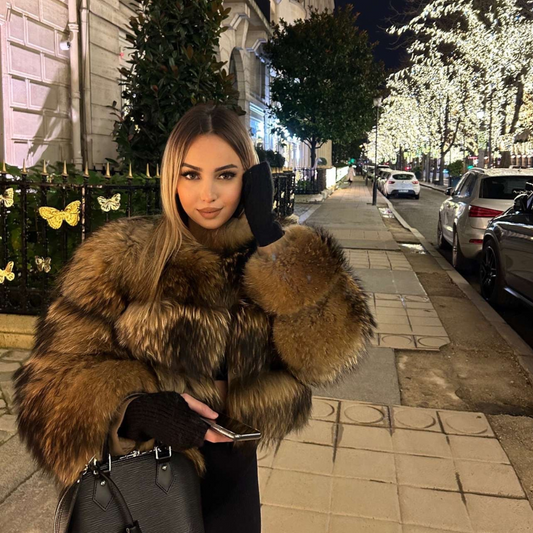 Sienna – Luksusowa sztuczna futrzana kurtka damska o wieczorowym charakterze