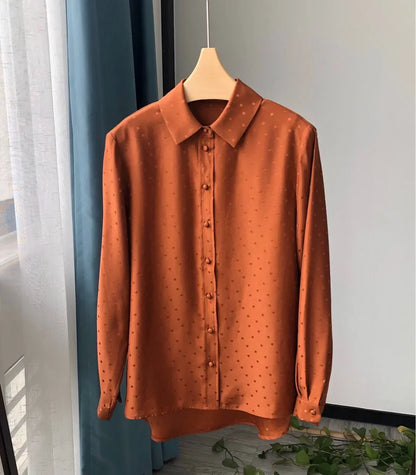 Belena | Blusa de seda holgada en estilo francés