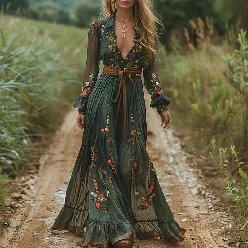 Lotte – Women Floral Print Maxi Dress - Image 3