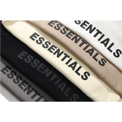 Nova – Bluza uniseks biała Essentials z kapturem i kieszenią kangurką
