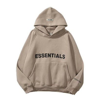 Nova – Bluza uniseks biała Essentials z kapturem i kieszenią kangurką