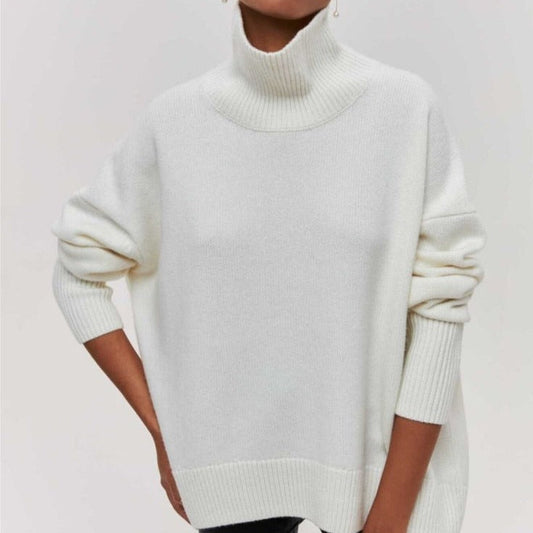 Mira – Damski sweter z golfem o luźnym kroju