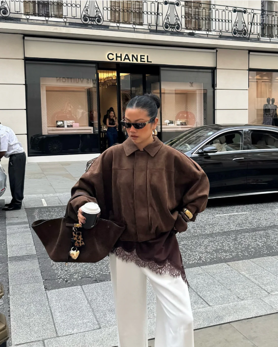 Olga – Damska Zamszowa Kurtka Oversize