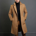 Elegancki męski zimowy płaszcz Tailored Fit z opadającym kołnierzem i guzikiem - J&B - 1 - Nowa-aura