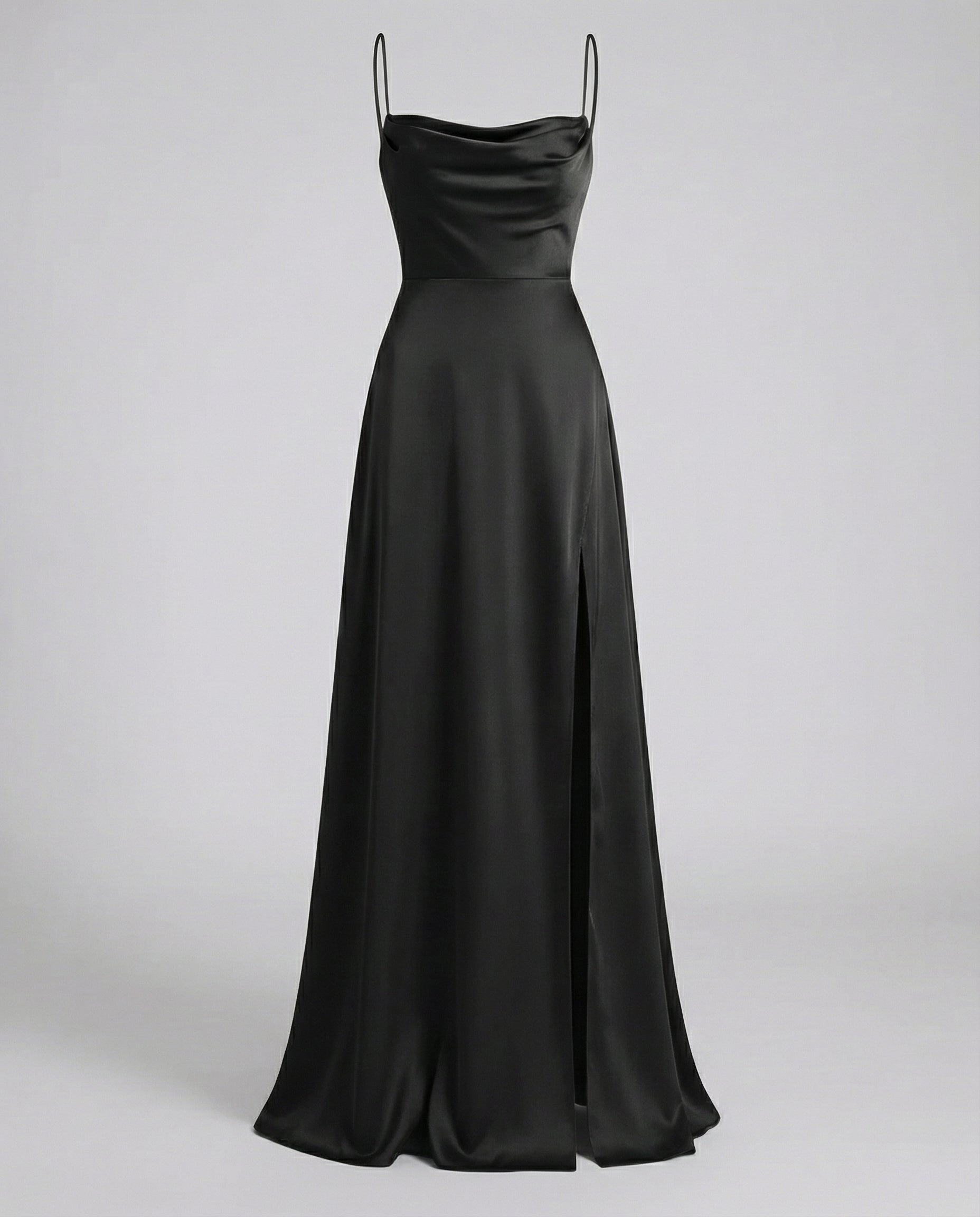 Evening Dress Women's Silky Look with Side Slit - Image 10