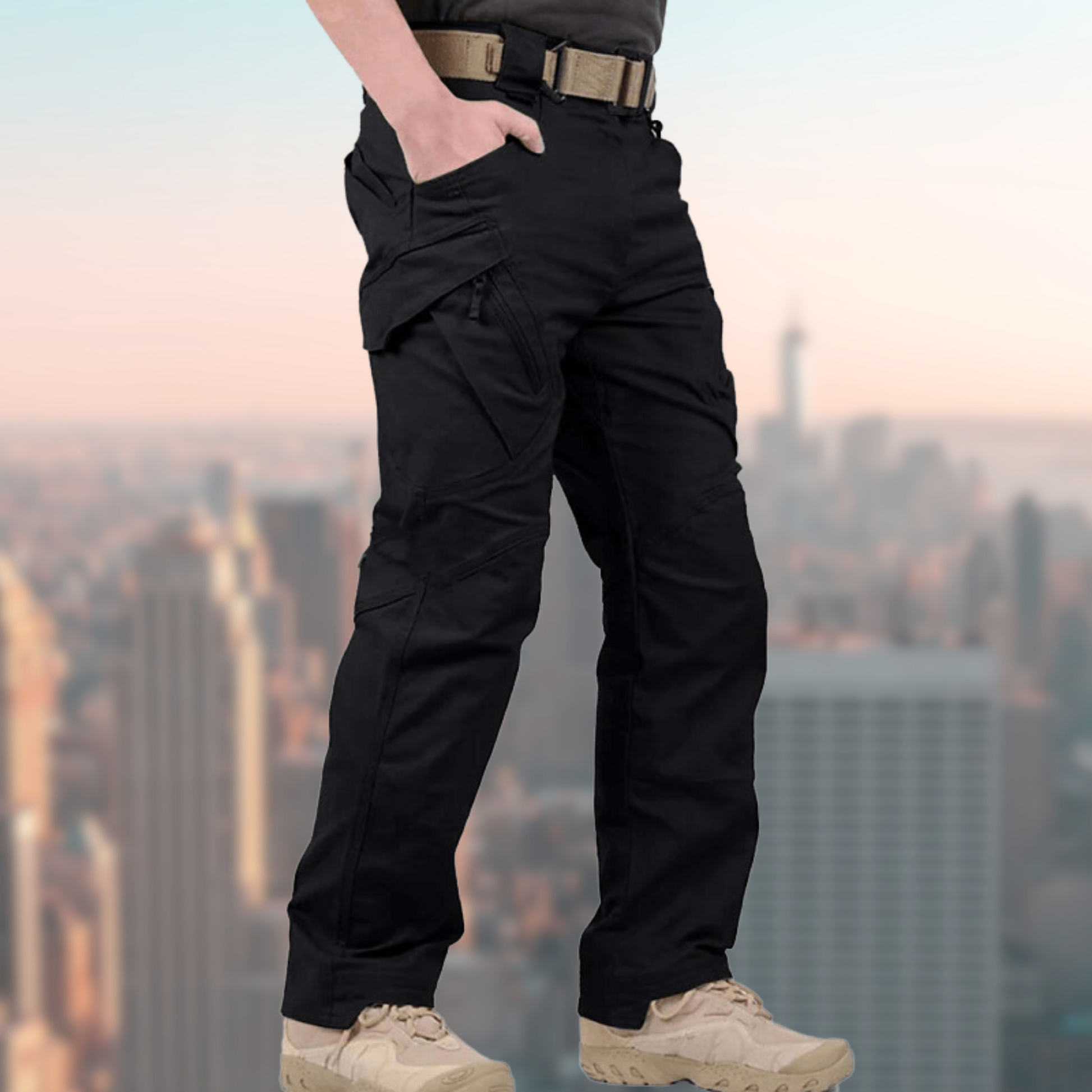 Taktische Hose - Wasserdicht - Gerades Bein - Wander-Trekking-Hose - Herren Cargo-Hose-Grau-S-Chaps Herrenmode