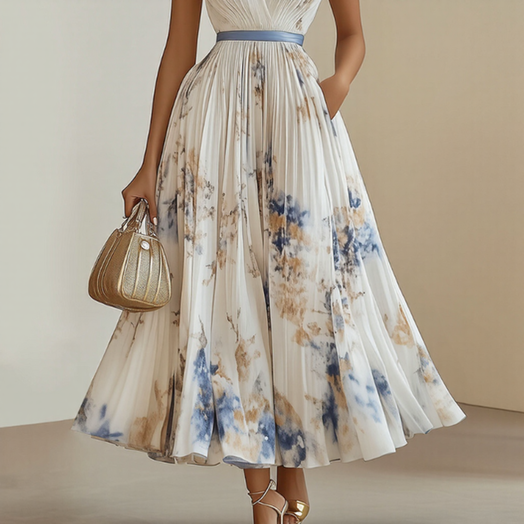 Franziska – Elegant Pleated Maxi Dress - Image 9