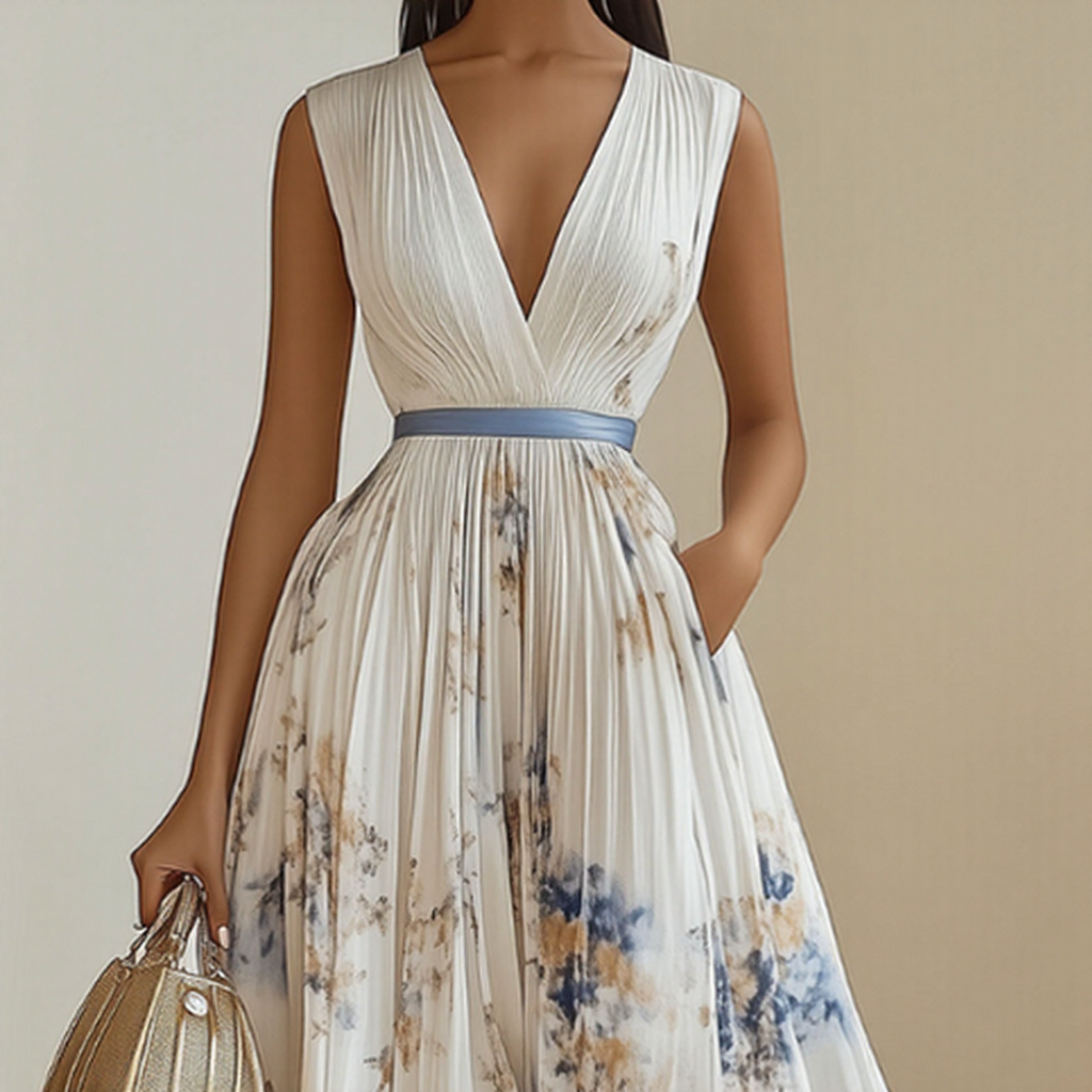 Franziska – Elegant Pleated Maxi Dress - Image 8