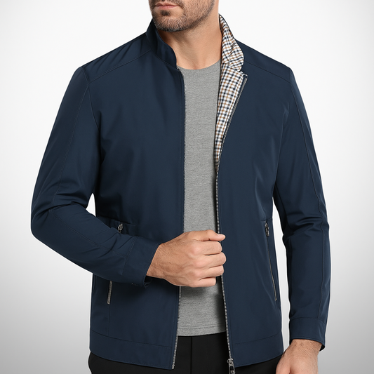 Adrian – Męska Kurtka Casual z Zamkiem i Stójką