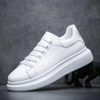 Oliver – Sneakersy białe uniseks z grubą podeszwą