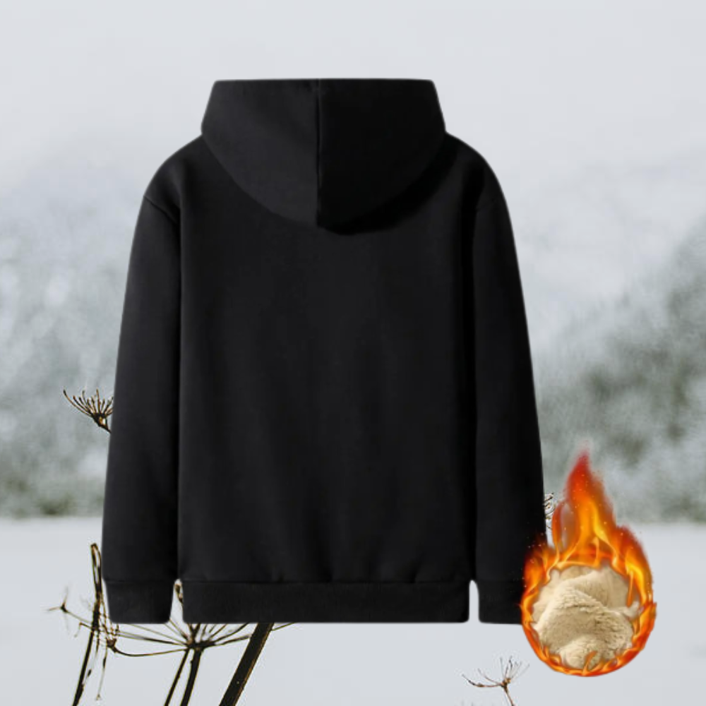 Ethan - Bluza męska ocieplana z polarem i kapturem