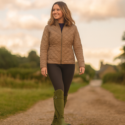 Agnieszka – Wysokie skórzane kozaki jeździeckie damskie