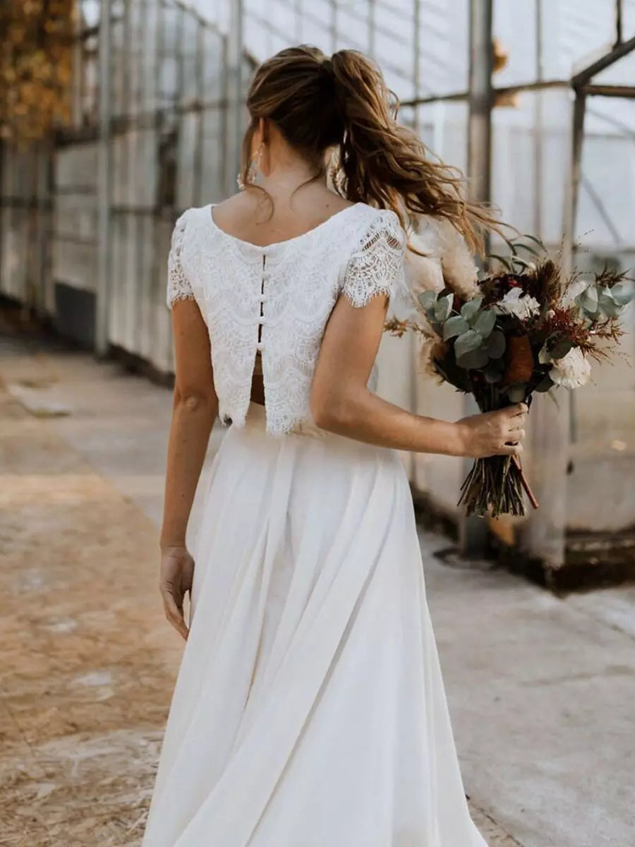 Alba – Zwiewna elegancka sukienka maxi damska z koronkową górą