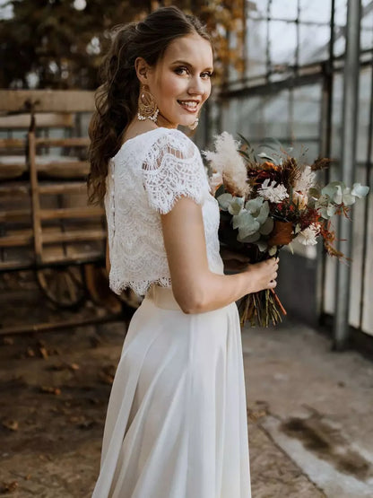 Alba – Zwiewna elegancka sukienka maxi damska z koronkową górą