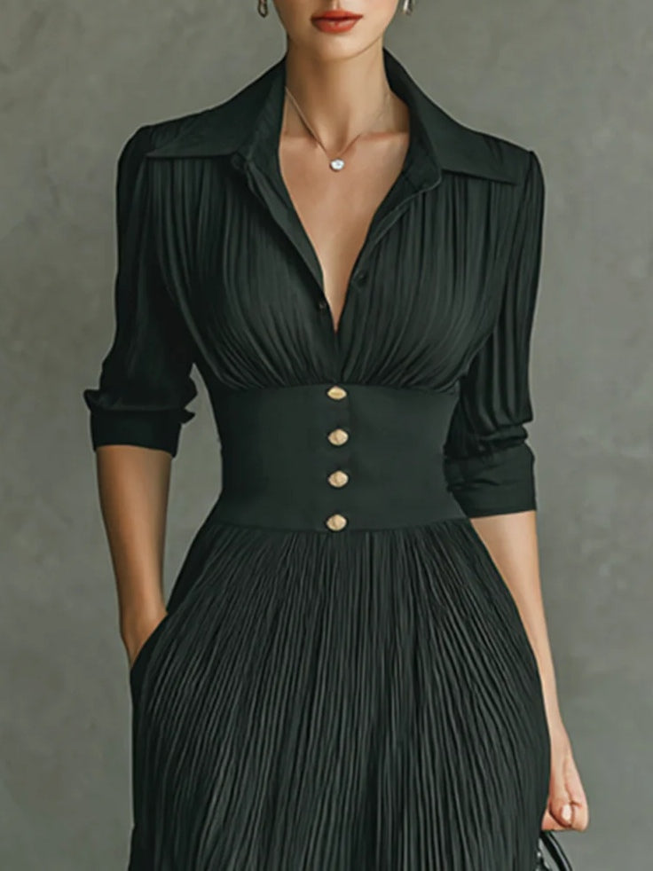 Annika – Women Pleated Maxi Dress - Image 3