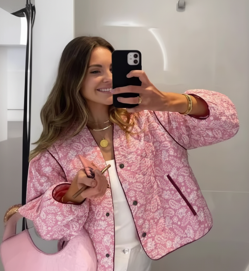 Emily – Stylowa pikowana kurtka przejściowa damska