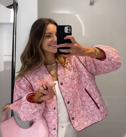 Emily – Stylowa pikowana kurtka przejściowa damska