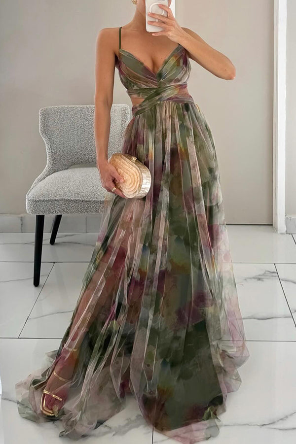 Lina – Elegant Maxi dress for women with spring floral print for Women - Image 4