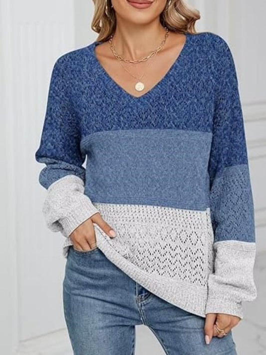 Elvina – Sweter damski z dekoltem V