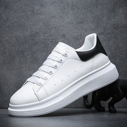 Oliver – Sneakersy białe uniseks z grubą podeszwą
