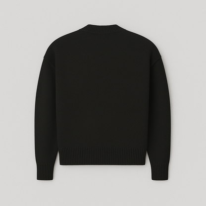 Adriana – Dzianinowy sweter damski z dekoracyjnym motywem